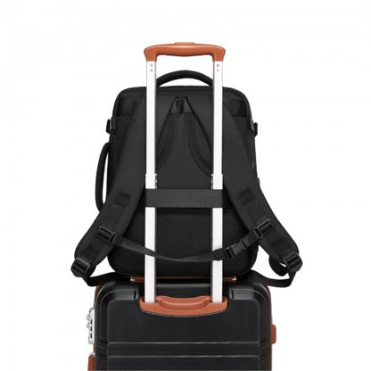 Kono BPK2601 40×20×30 cm black travel backpack – detail view 11