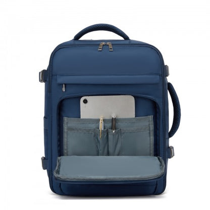 Kono BPK2601 40×20×30 cm navy travel backpack – detail view 11