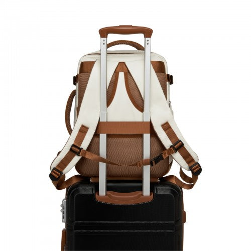 Kono BPK2601 40×20×30 cm beige and brown travel backpack – detail view 11