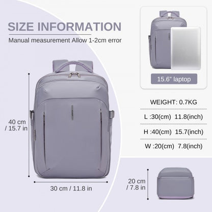 Kono BPK2602 40×30×20 cm purple backpack – detail view 7