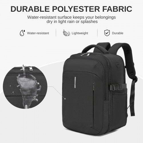 Kono BPK2602 40×30×20 cm black backpack – detail view 10