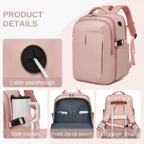 Kono BPK2602 40×30×20 cm pink backpack – detail view 8
