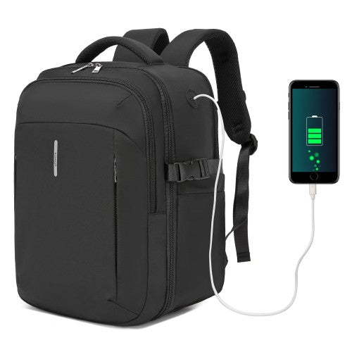 Kono BPK2602 40×30×20 cm black backpack – front view
