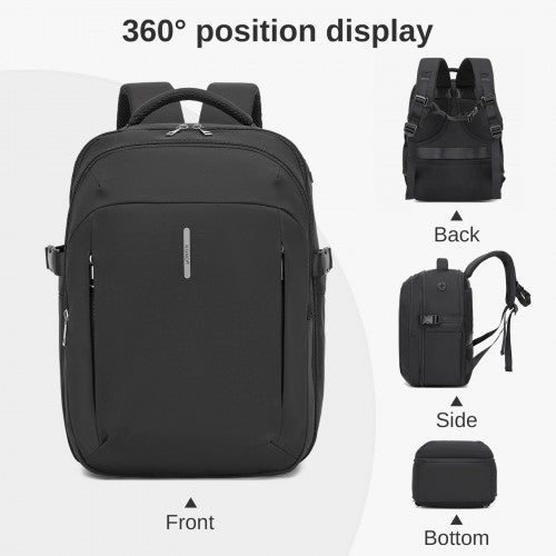 Kono BPK2602 40×30×20 cm black backpack – detail view 6