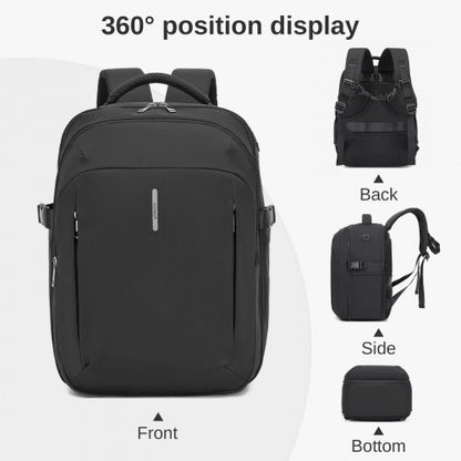 Kono BPK2602 40×30×20 cm black backpack – detail view 6