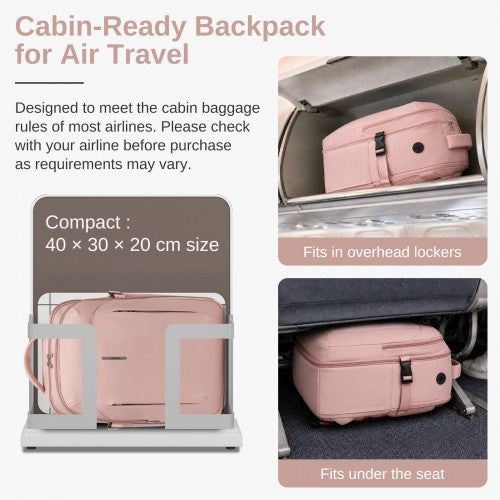 Kono BPK2602 40×30×20 cm pink backpack – detail view 12