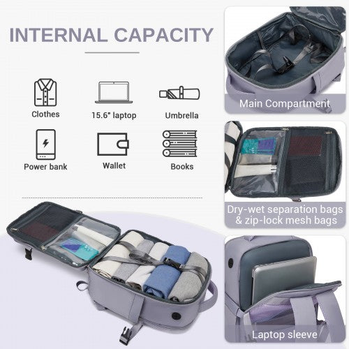Kono BPK2602 40×30×20 cm purple backpack – detail view 11