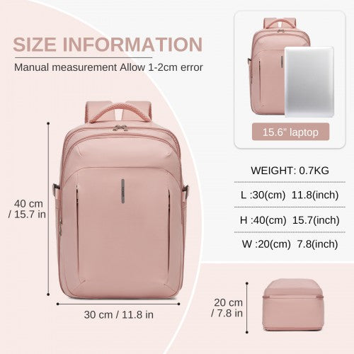Kono BPK2602 40×30×20 cm pink backpack – detail view 7