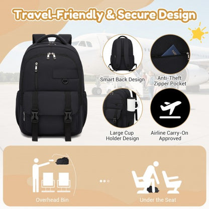 Kono BPK2605 black backpack – detail view 9