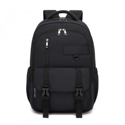 Kono BPK2605 black backpack – side view