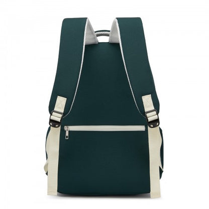 Kono BPK2605 green and beige backpack – detail view 4