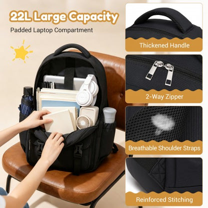 Kono BPK2605 black backpack – detail view 7