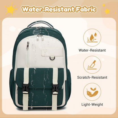 Kono BPK2605 green and beige backpack – detail view 8