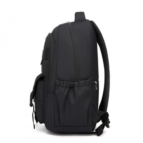 Kono BPK2605 black backpack – rear view