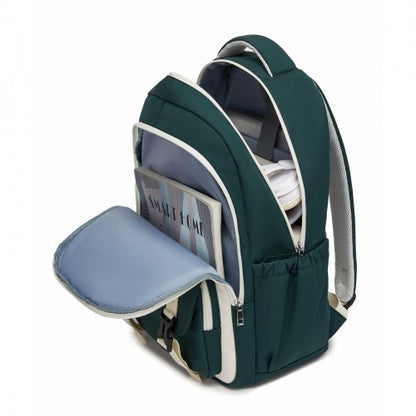 Kono BPK2605 green and beige backpack – detail view 10