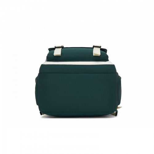 Kono BPK2605 green and beige backpack – detail view 5