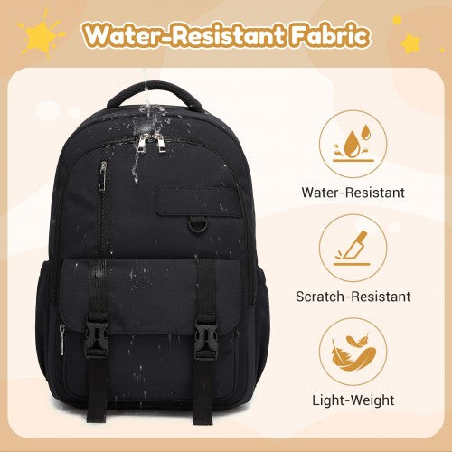 Kono BPK2605 black backpack – detail view 8