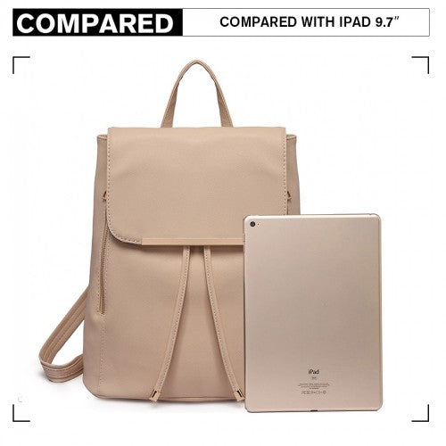 Miss Lulu BPM2427 beige backpack – detail view 6