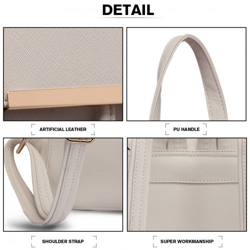 Miss Lulu BPM2427 grey backpack – detail view 7