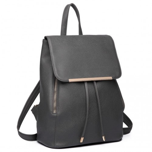 Miss Lulu BPM2427 black backpack – side view
