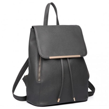 Miss Lulu BPM2427 black backpack – side view