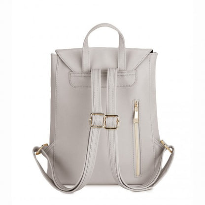 Miss Lulu BPM2427 grey backpack – rear view