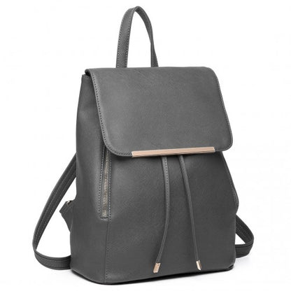 Miss Lulu BPM2427 grey backpack – side view