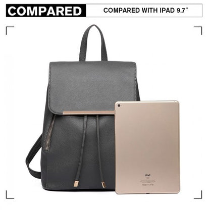 Miss Lulu BPM2427 grey backpack – detail view 6