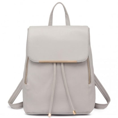 Miss Lulu BPM2427 grey backpack – front view