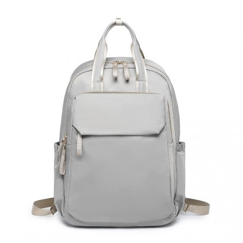 Miss Lulu BPM2439 grey backpack – front view