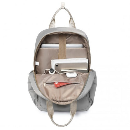 Miss Lulu BPM2439 grey backpack – side view