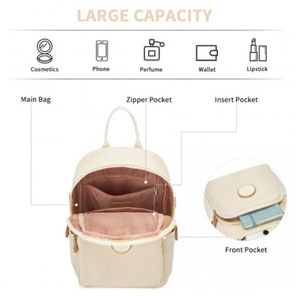 Miss Lulu BPM2451 beige backpack – detail view 10