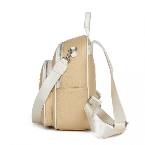 Miss Lulu BPM2453 yellow backpack – rear view