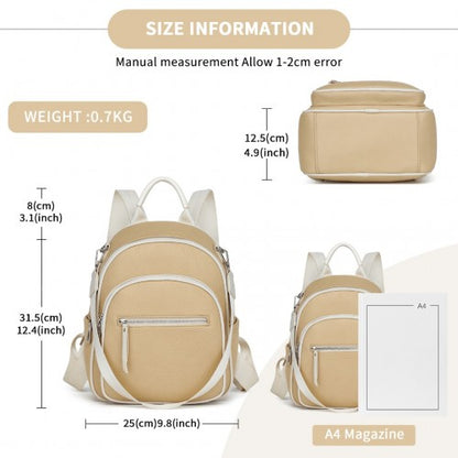 Miss Lulu BPM2453 yellow backpack – detail view 7