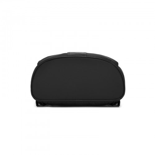 BPM2516 - Miss Lulu Stylish Anti-Theft Convertible Backpack with Spacious Back-Zip Compartment for Commuting & Daily Use - Black