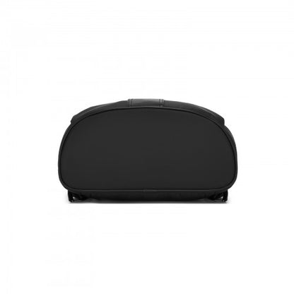 BPM2516 - Miss Lulu Stylish Anti-Theft Convertible Backpack with Spacious Back-Zip Compartment for Commuting & Daily Use - Black