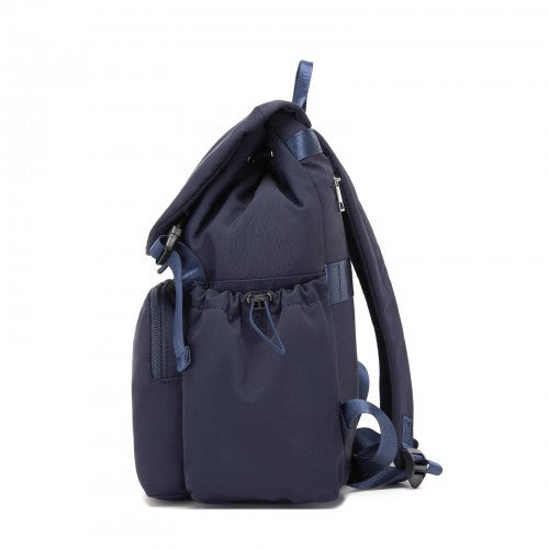 Miss Lulu BPM2610 navy backpack – rear view