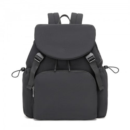 Miss Lulu BPM2610 black backpack – side view