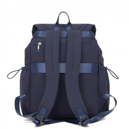 Miss Lulu BPM2610 navy backpack – detail view 5