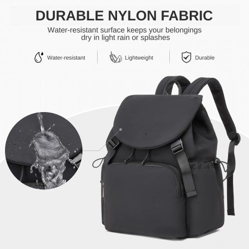 Miss Lulu BPM2610 black backpack – detail view 9