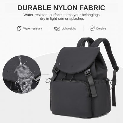 Miss Lulu BPM2610 black backpack – detail view 9