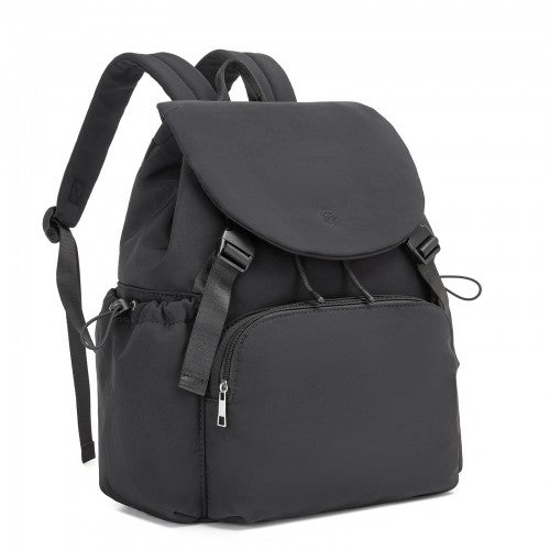 Miss Lulu BPM2610 black backpack – front view