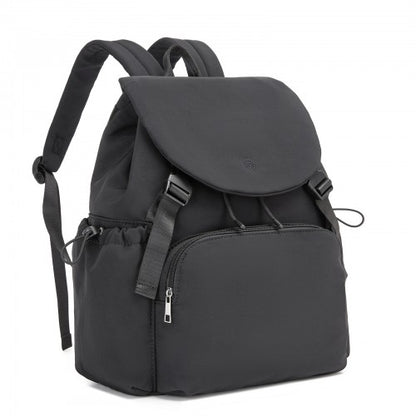 Miss Lulu BPM2610 black backpack – front view