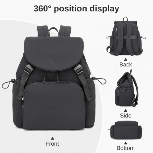 Miss Lulu BPM2610 black backpack – detail view 6