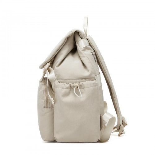 Miss Lulu BPM2610 beige backpack – rear view