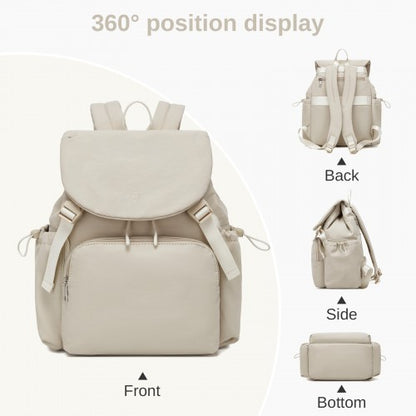 Miss Lulu BPM2610 beige backpack – detail view 6