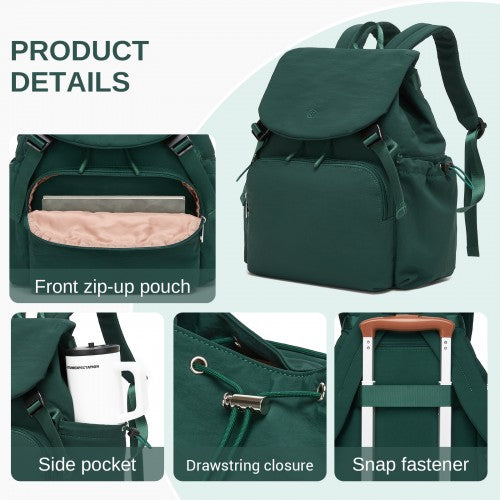 Miss Lulu BPM2610 green backpack – detail view 8