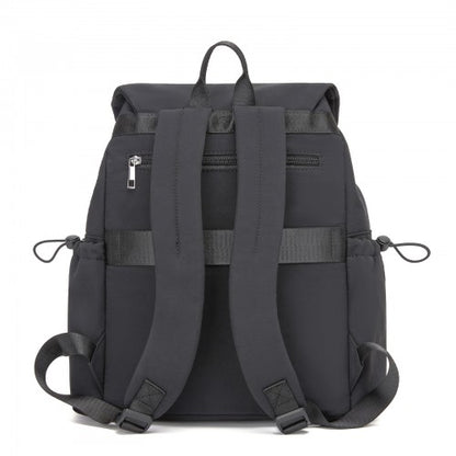Miss Lulu BPM2610 black backpack – detail view 5