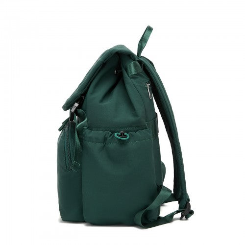 Miss Lulu BPM2610 green backpack – rear view