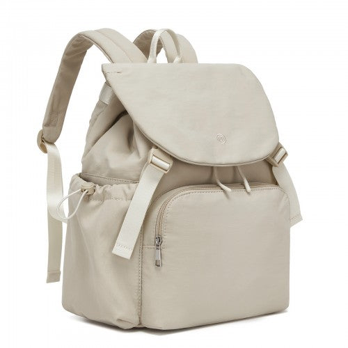 Miss Lulu BPM2610 beige backpack – front view